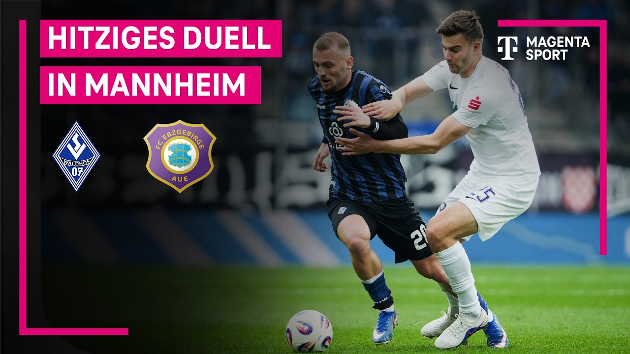 SV Waldhof Mannheim &ndash; Erzgebirge Aue, Highlights mit Live-Kommentar | 3. Liga | MAGENTA SPORT