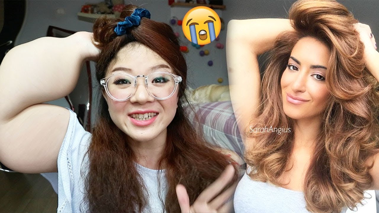 I TRIED FOLLOWING A SARAHANGIUS HAIR TUTORIAL - RAMBUT LURUS TANPA CATOKAN?! lol