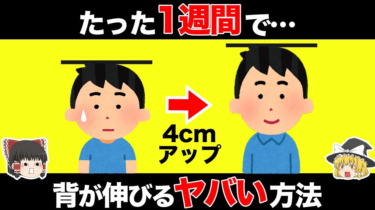【ゆっくり解説】たった1週間で4cmも背が高くなる禁断の方法【寝たままできる】