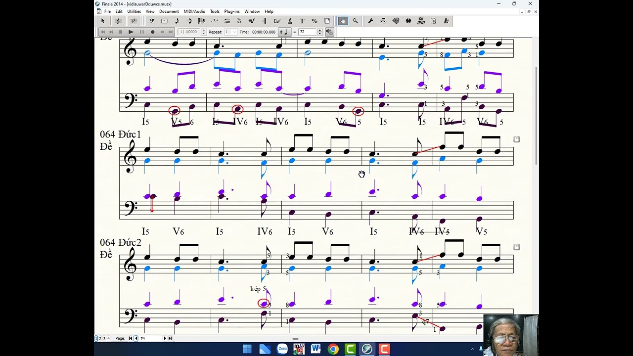 Sửa bài tập hòa âm một đề 064 (II/2025).