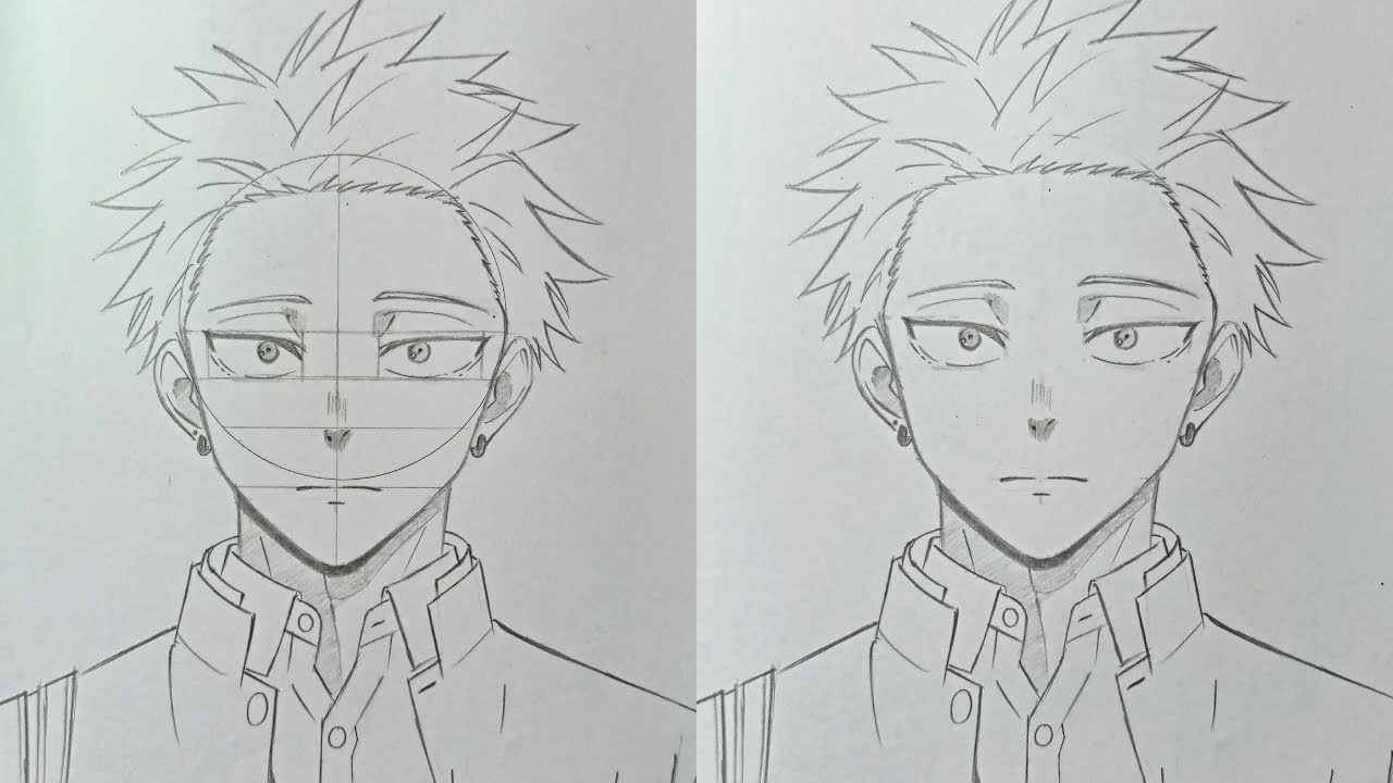 How to draw - Anime boy (Rintarou tsumugi) Easy step-by-step | Kaoru Hana Wa Rin to Saku 