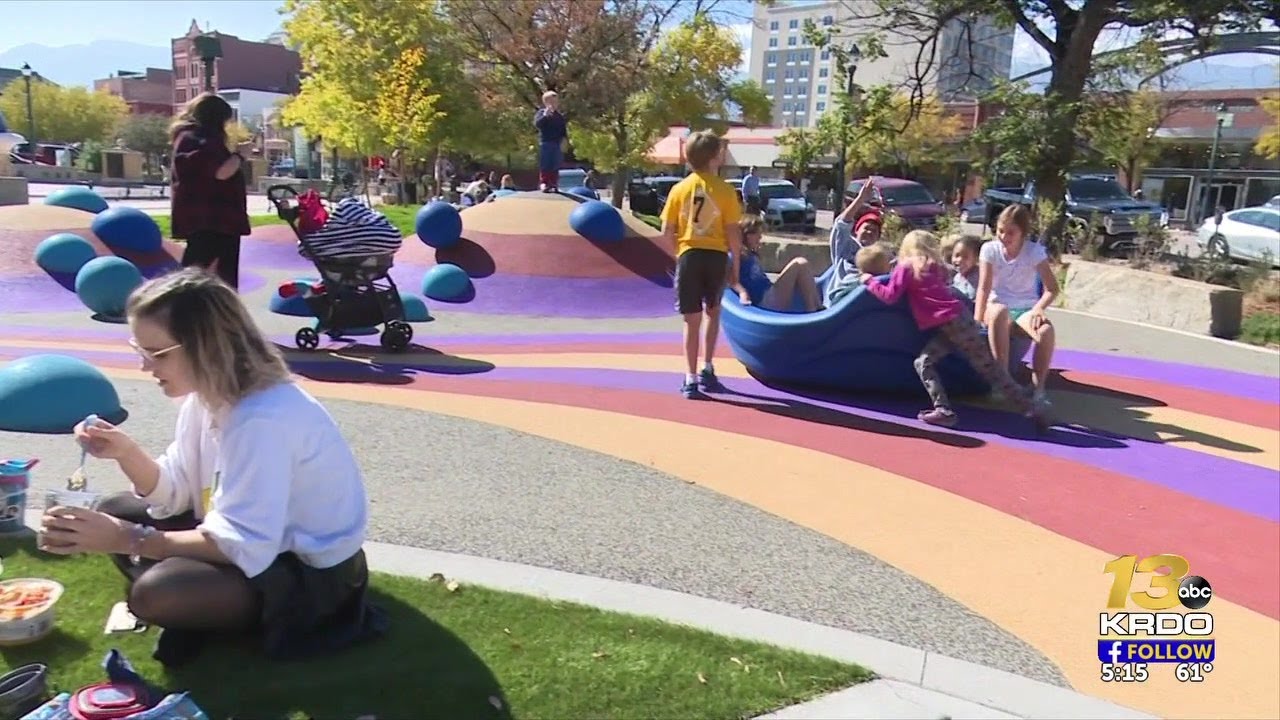 Colorado Springs celebrates reopening of Acacia Park playground in downtown