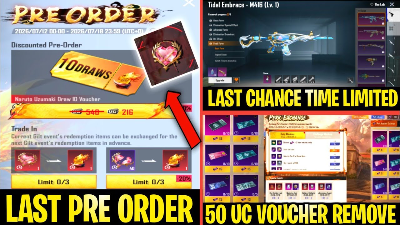 LAST PRE-ORDER 🔴LAST CHANCE TO EXCHANGE GEM | TIDAL M4 2ND ULTIMATE SET | PERK VOUCHERS EVENT CANCEL