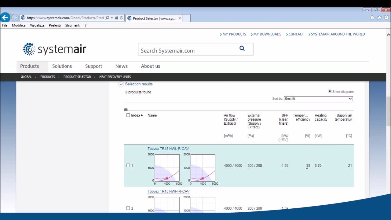 Systemair Online Product Selector