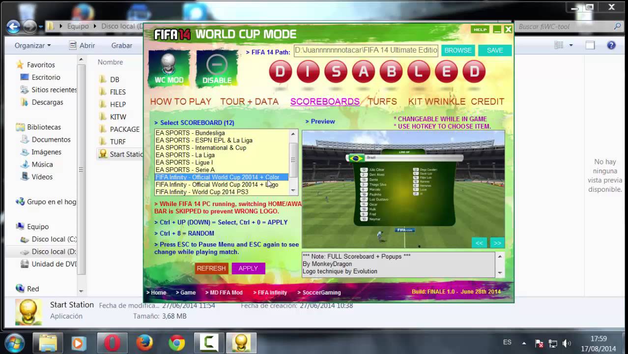 Como instalar parche FIFA World Cup 2014 FIFA 14