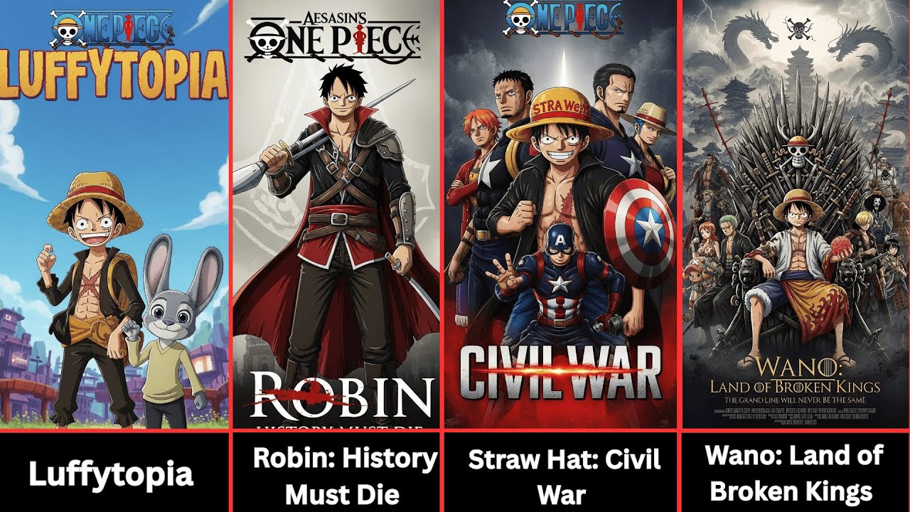 ONE PIECE Parody of Famous Hollywood Movies Posters | Straw Hats Fan Arts 🎬🔥