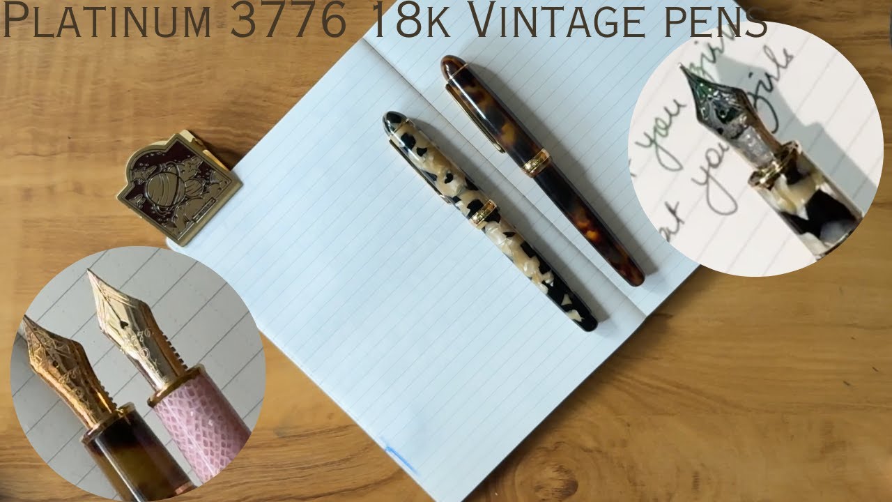 Platinum 3776 celluloid 18k nib vintage pens| Calico & Tortoise