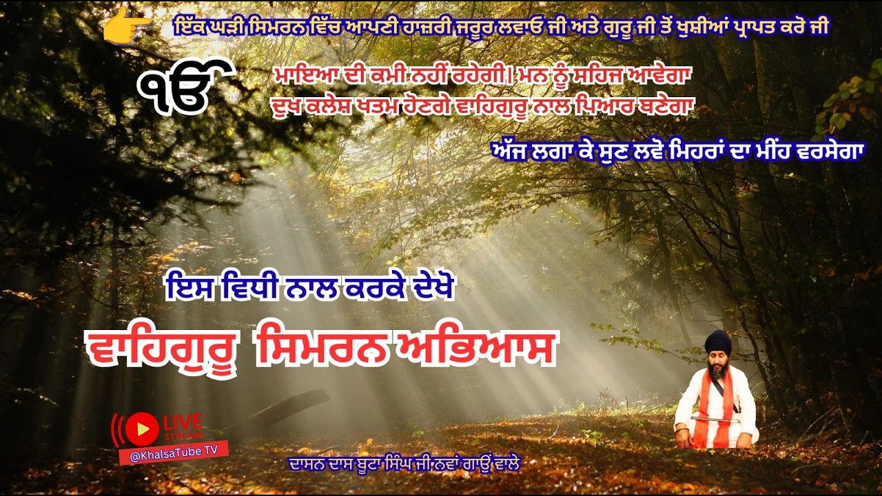 #live Waheguru Simran For Deep Sleep | 🔴 #Waheguru Chants for Stress Relief | #peaceful #Gurbani |