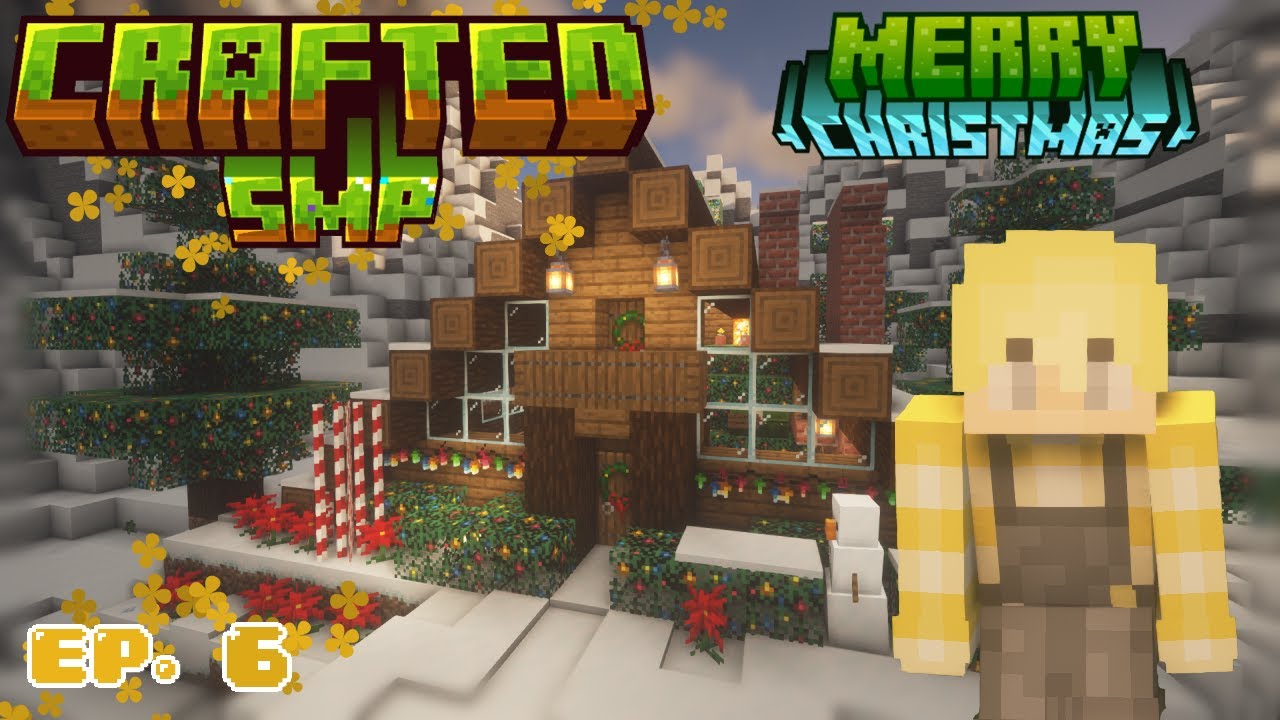 building a COZY XMAS CABIN for the holidays! ☆ Crafted SMP (ep. 6) | new cozy minecraft series