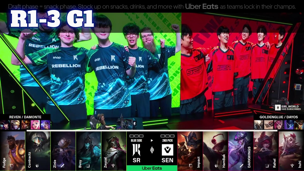 SR vs SEN - Game 1 | Round 1 S16 LCS Summer 2026 Playoffs | Shopify Rebellion vs Sentinels G1 Full