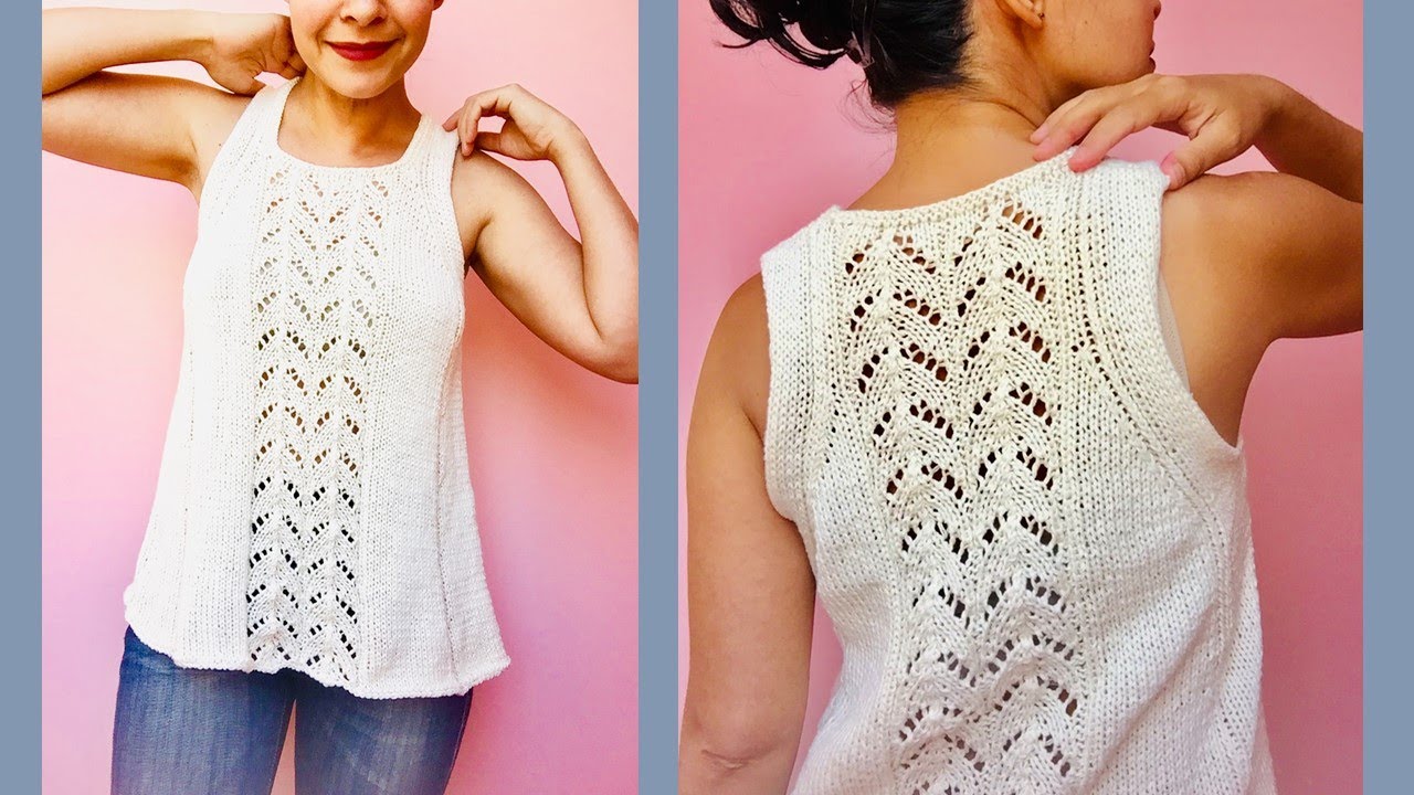 Blusa tejida a dos agujas para mujer ¡Tres tallas y paso a paso!