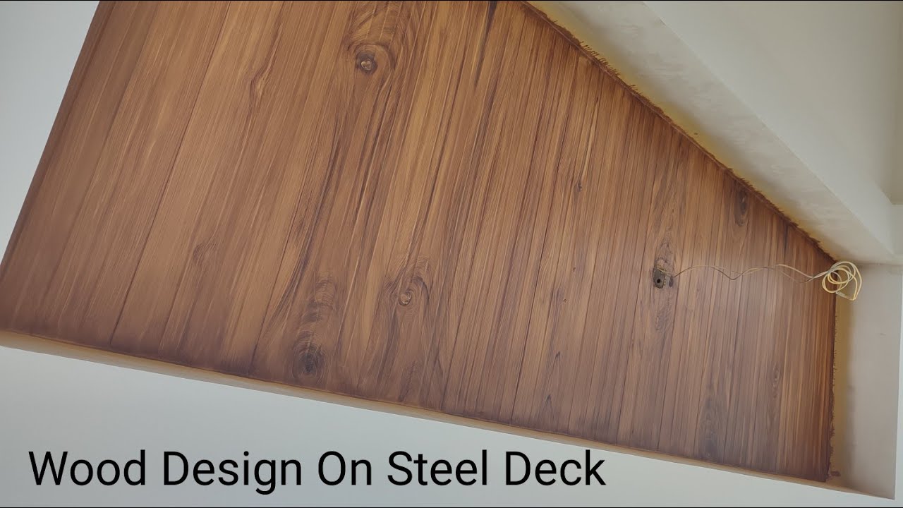 DIY Wood Design On Steel Deck