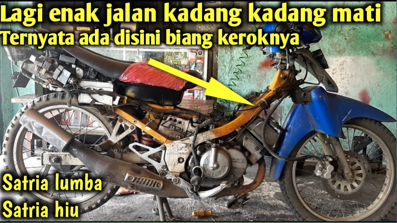 Satria lumba lagi jalan kadang kadang mati❗seperti pengapian busi hilang