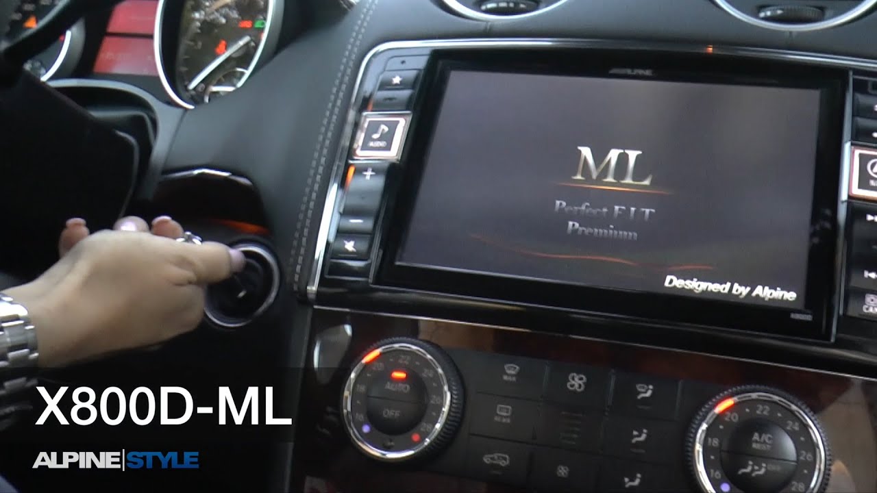 X800D-ML Mercedes ML (W164), GL (X164), navigation, sound and rear seat entertainment, Alpine Style