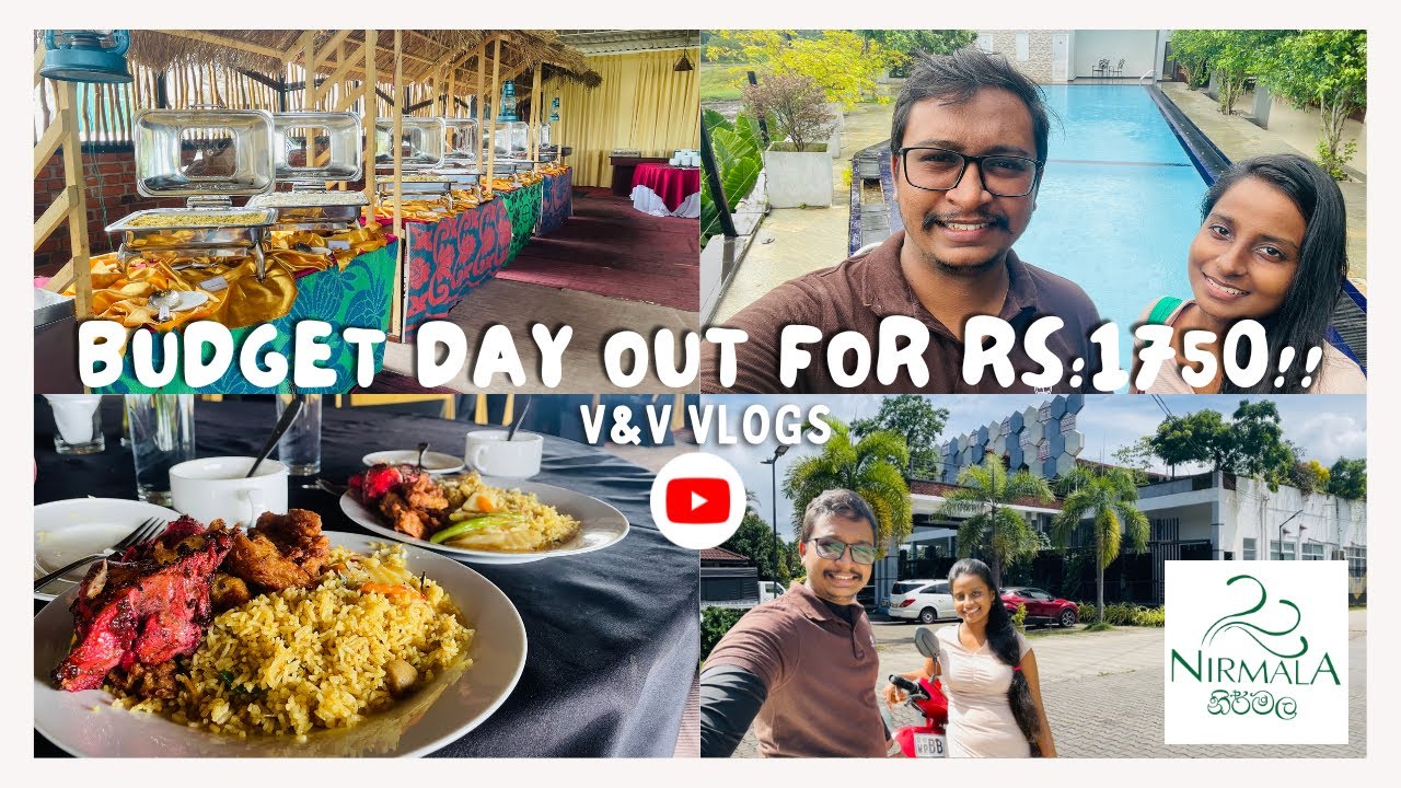 Budget Day Out | Only Rs 1750 | Nirmala Hotel - Wadduwa | Lunch Buffet and Pool 🏊🍜| V&V VLOGS 👫