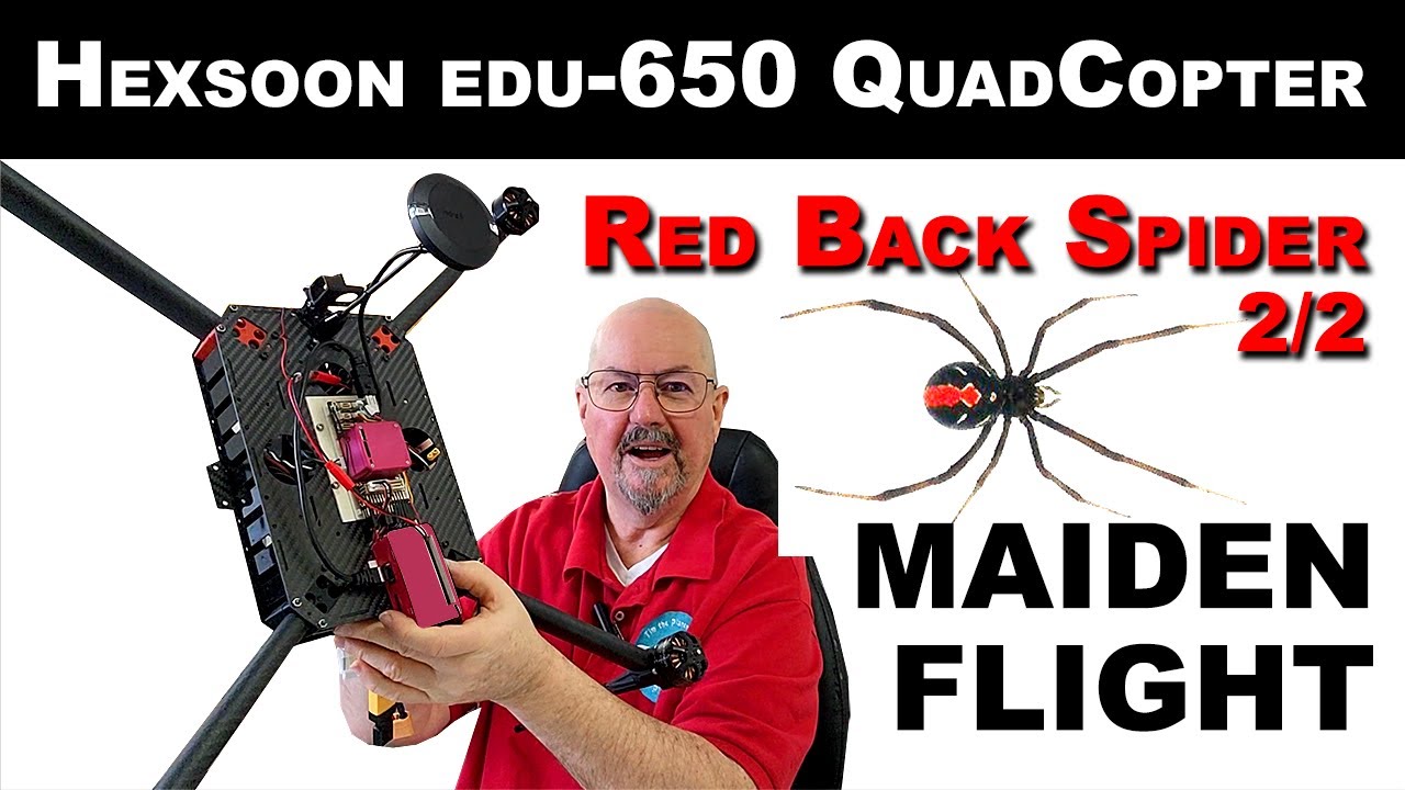 Redback Spider Drone maiden flight - Cube Red and Raspberry Pi on an EDU-650. Part 2 of 2