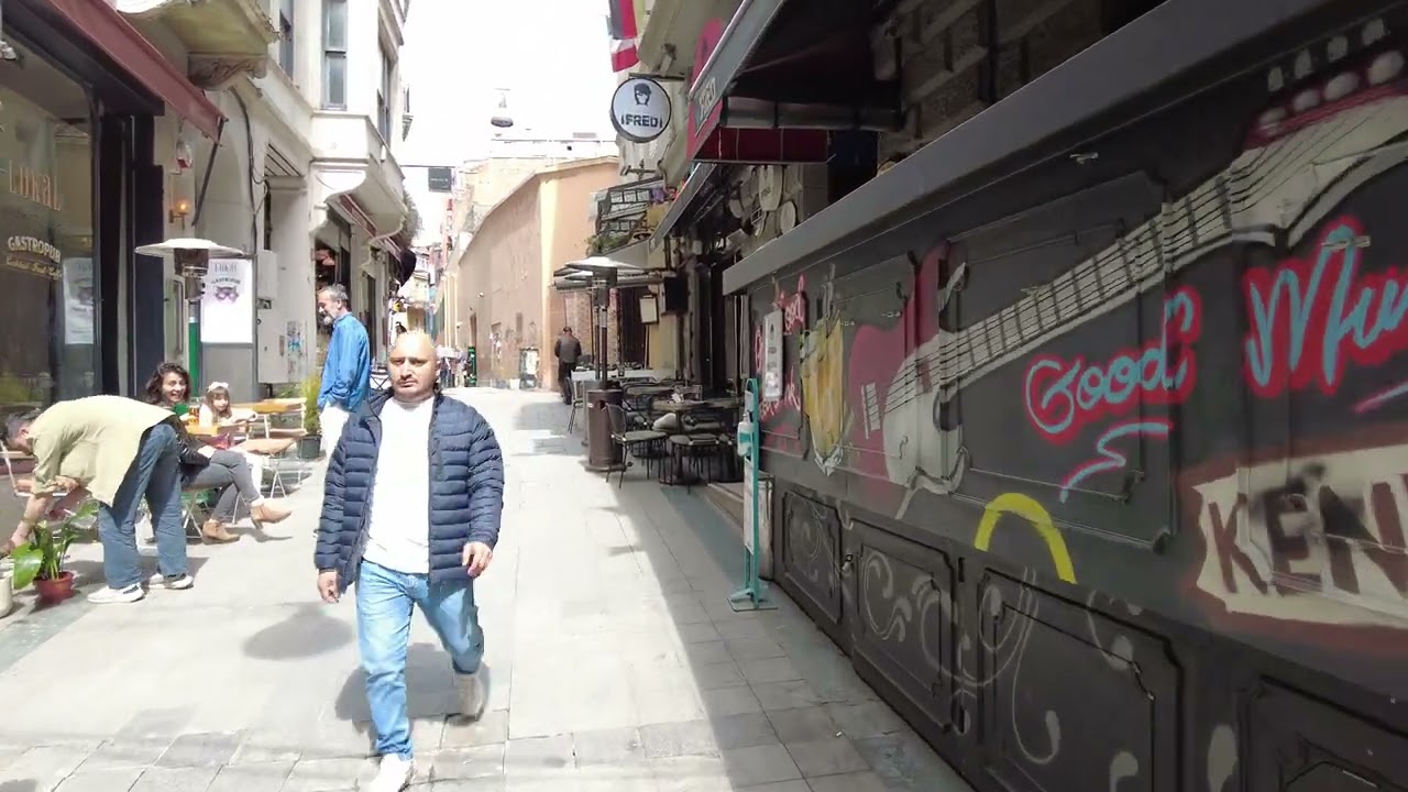 4K Walking Tour around Asmalı Mescit , İstiklal Str. TAKSİM, İSTANBUL  ❤️April 2023 ❤️