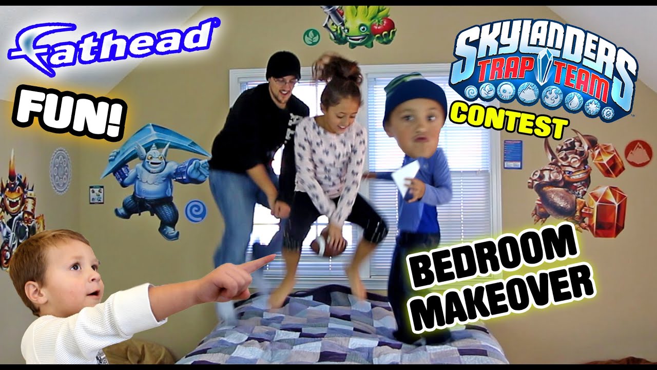 Обновление спальни Майка! Наклейки на стену с изображением тупоголовых тел из Skylanders Trap Tea...