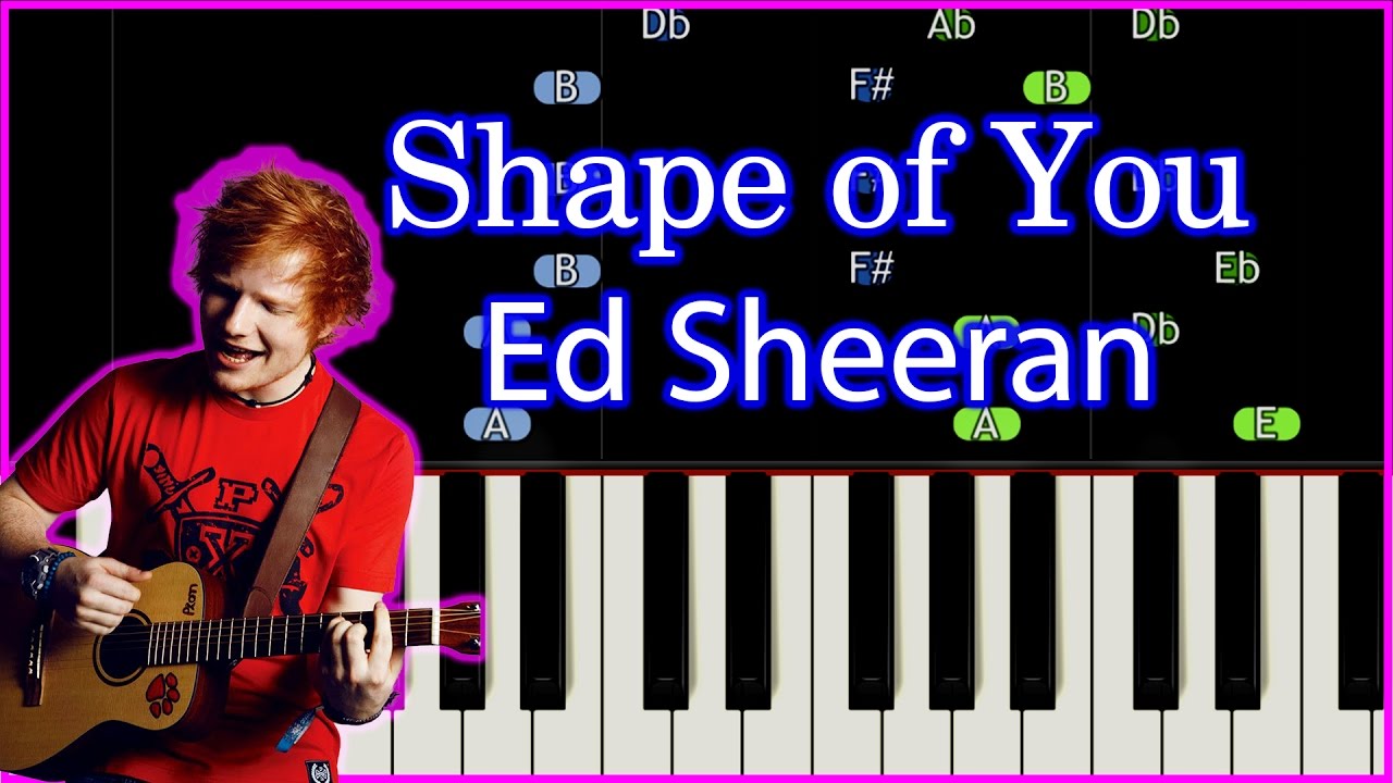 Ed Sheeran - Shape of You Piano Tutorial by elcyberguy