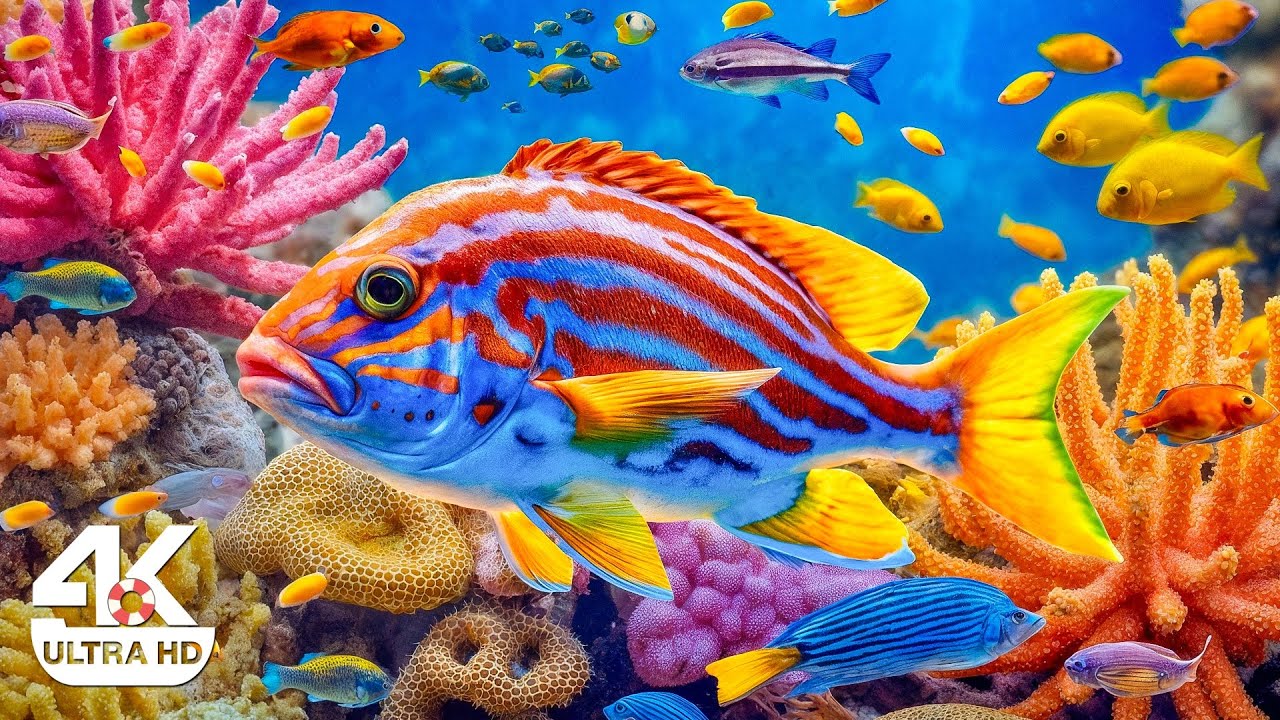 Underwater Calm 4K – Graceful Sea Creatures & Serene Ocean Views for Stress Relief