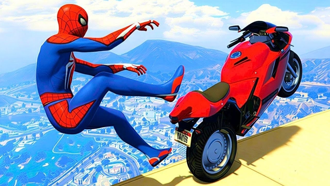 SPIDER-MAN CRAZY FUNNY JUMPS/FALLS #68 (GTA 5 Spiderman Fails)