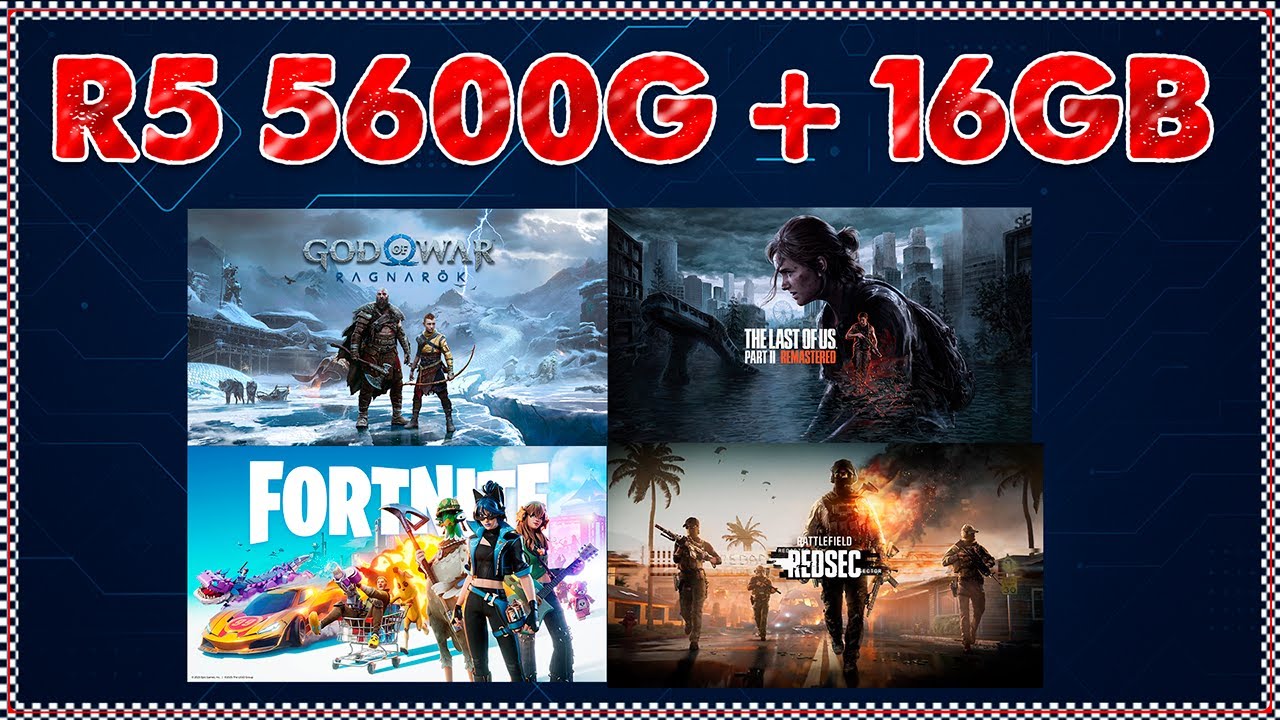 Ryzen 5 5600G + Vega 7 + 16GB RAM | Teste em Jogos !