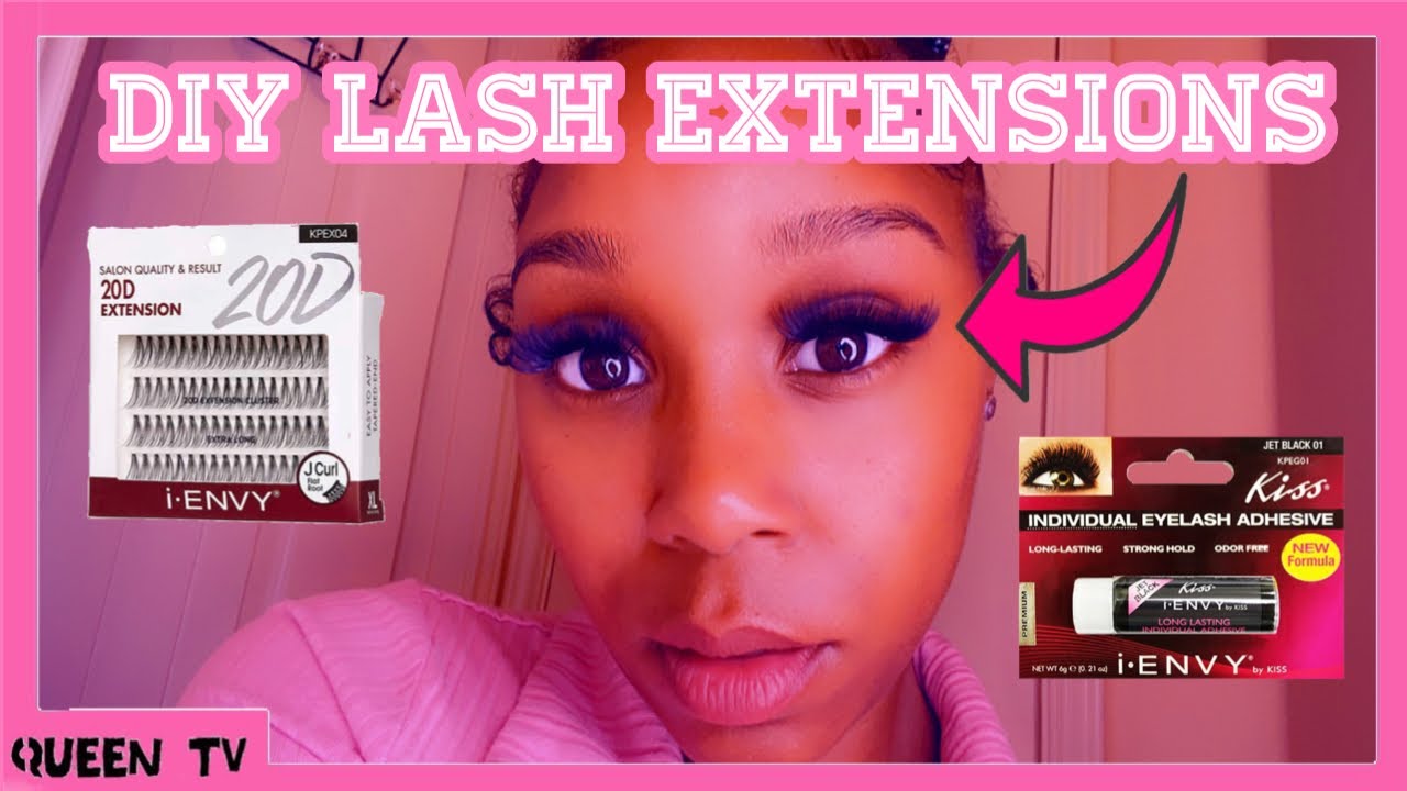 DIY EYELASH EXTENSIONS | AT HOME | *BEGINNER FRIENDLY*| QUEEN MARIEE