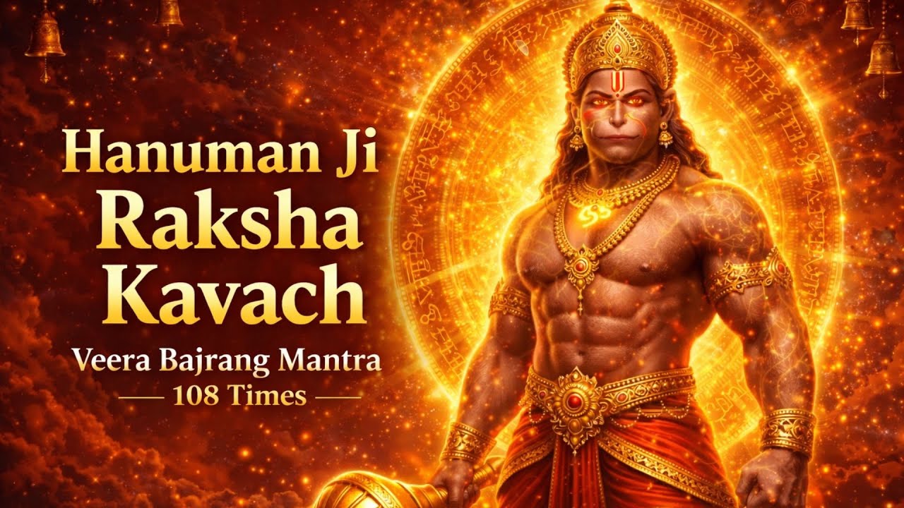 Hanuman Ji Raksha Kavach | Veera Bajrang Mantra 108 Times | Inner Power | Omkaram Bhakti Music