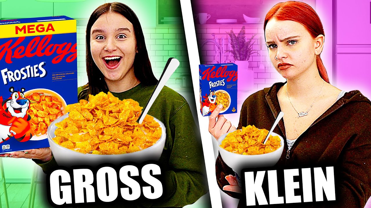 24 Stunden nur GROSSES vs. KLEINES ESSEN !🥣🍕 - Celina