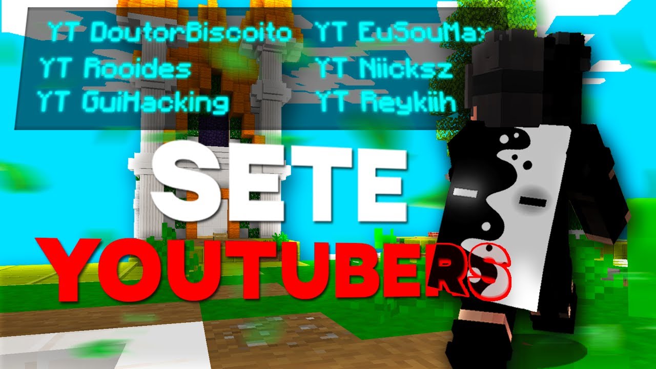 Jogando BEDWARS com 7 YOUTUBERS! (Mush)