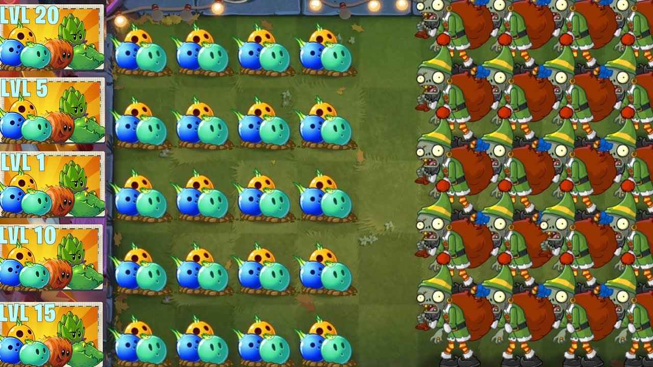 5 Different Levels of Bowling Bulbs - Epic PvZ2 MOD