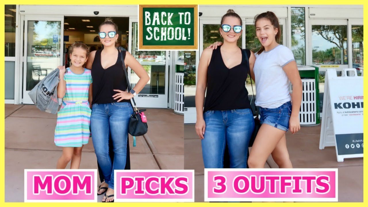 MOM PICKS 3 BACK TO SCHOOL OUTFITS CHALLENGE | SISTER FOREVER