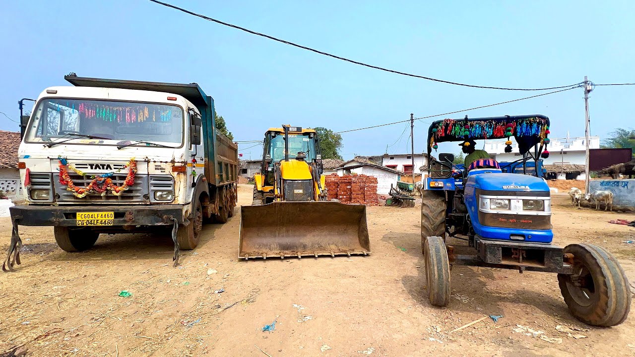 Jcb Machine Loading Tractors Trolley  Truck | Jcb Tractor Truck | Jcb Video | Jcb Mud Loading