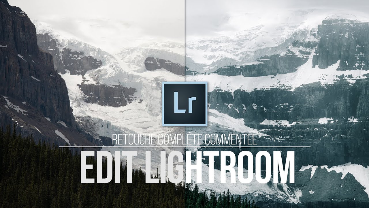 Retouche photo de PAYSAGE avec LIGHTROOM et PHOTOSHOP - Glacier Stutfield - Rocheuses Canadiennes