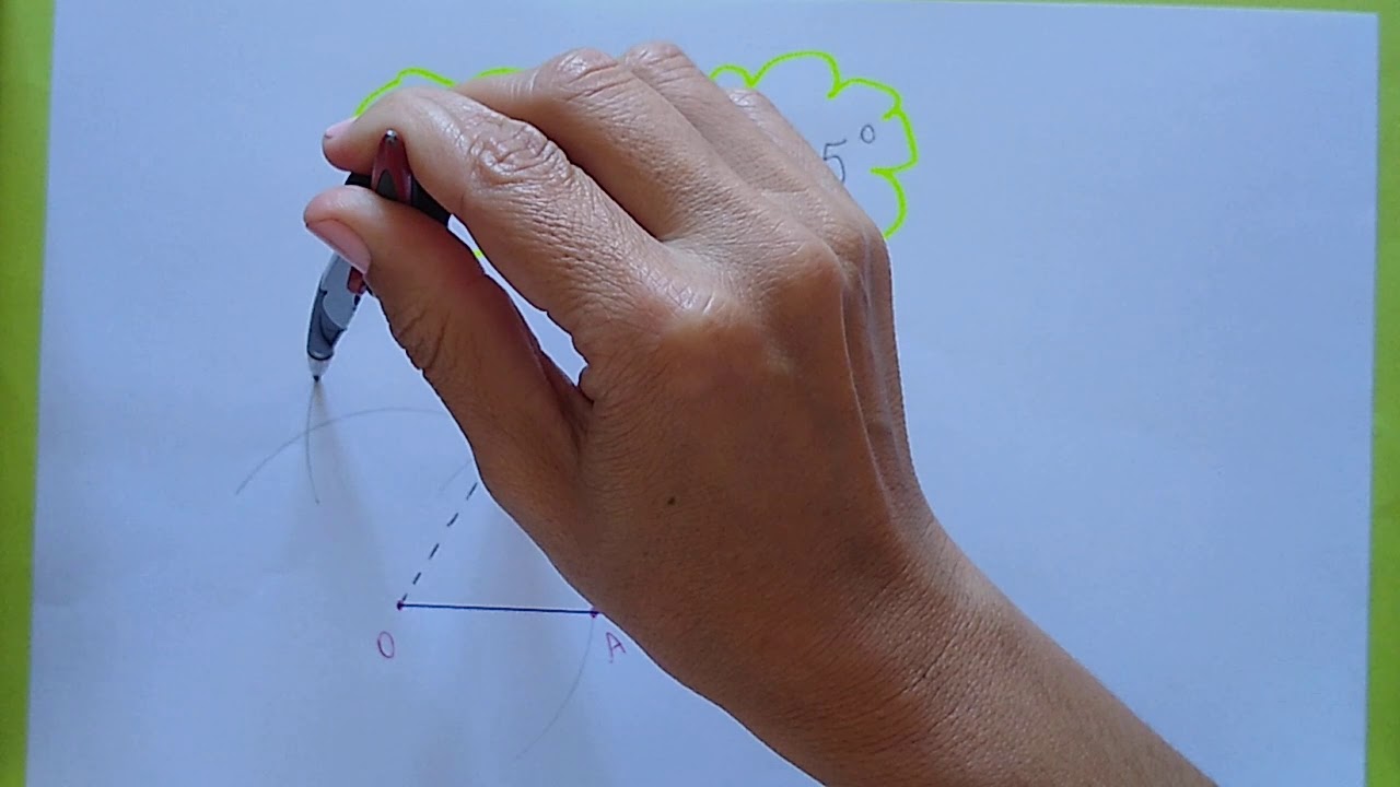 Construindo ângulo de 75°