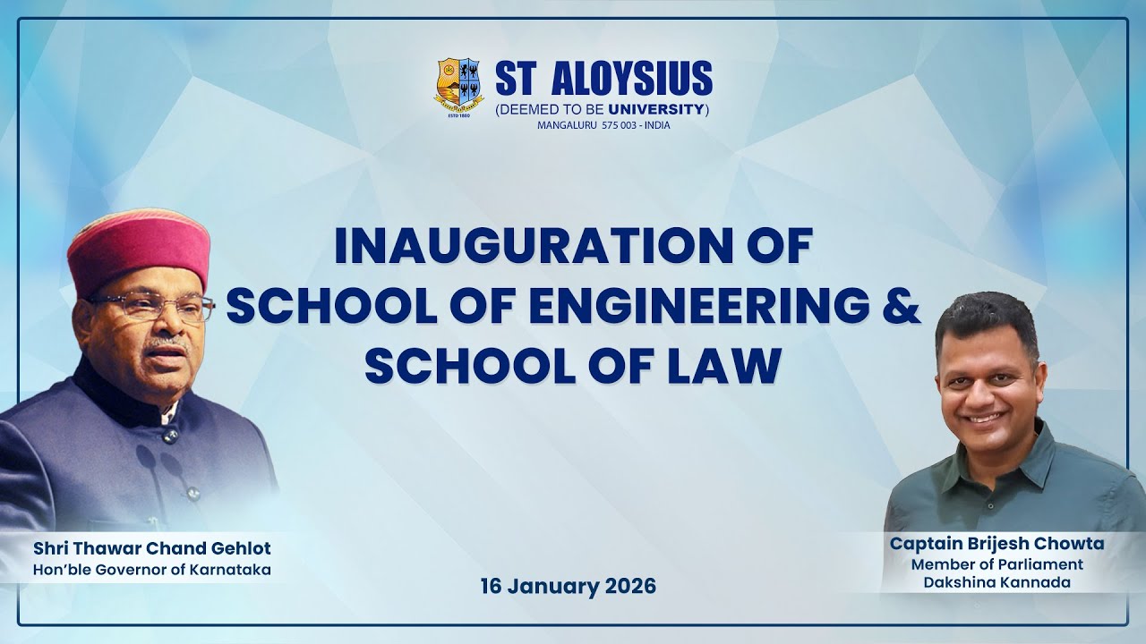 INAUGURATION OF THE SCHOOL OF ENGINEERING & THE SCHOOL OF LAW BY THE HON'BLE GOVERNOR OF KARNATAKA