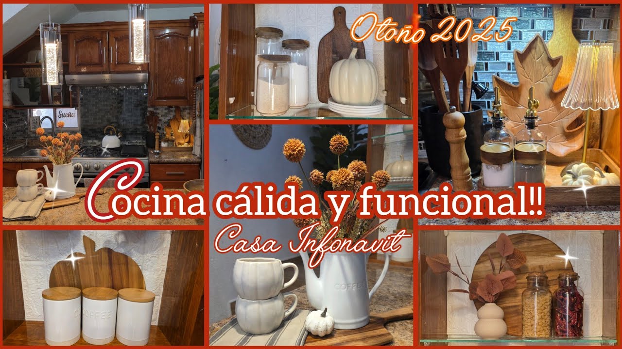Decora conmigo para Otoño// Cocina cálida, funcional y bonita 🍂🍁 Casa Infonavit 