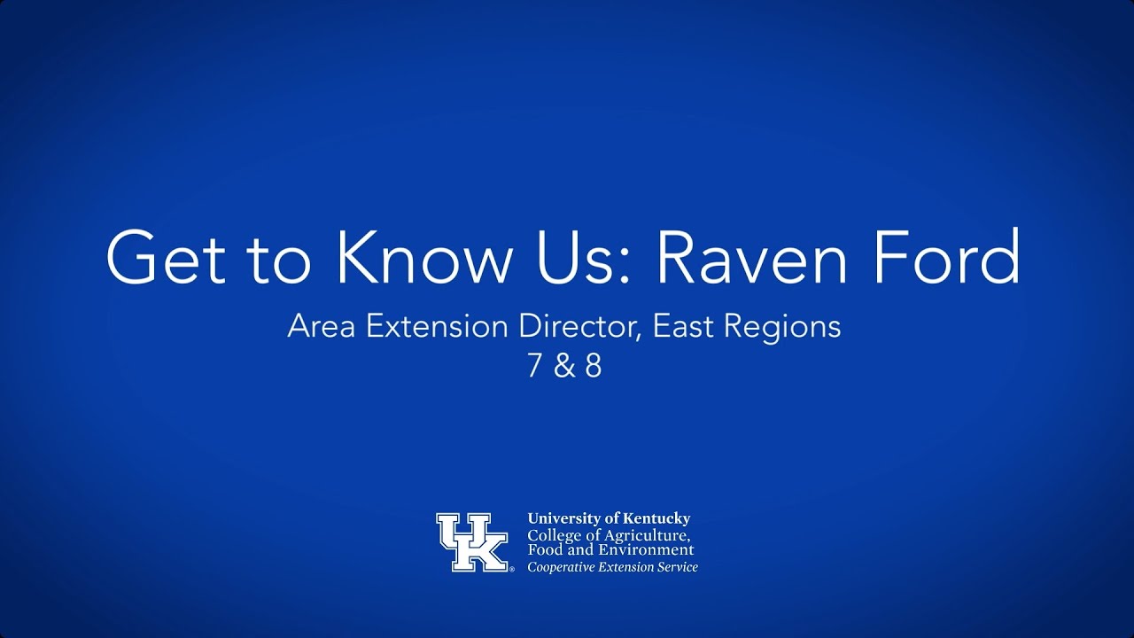 Get To Know Us: Raven Ford, Area Extension Director, East Regions 7 & 8