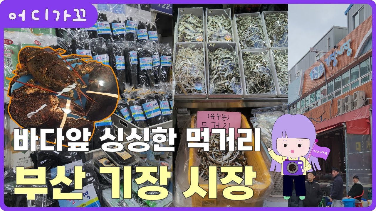 [어디가꼬_부산] 부산 기장 시장 미역 다시만 사고 구경 다녀왔어요! 같이 시장 구경해요~ 기장시장 대게 맛집 회 나들이