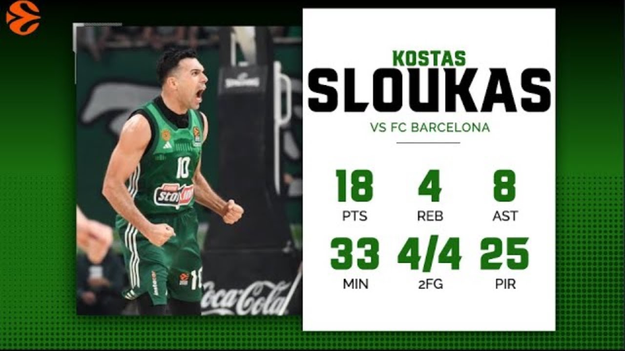 Panathinaikos - Barcelona 89-81 Kostas Sloukas (18 Points, 25 PIR)