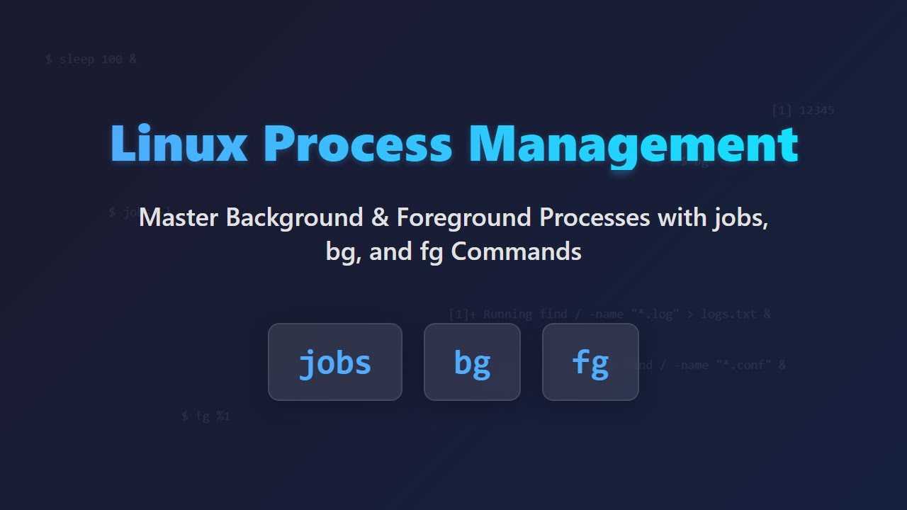 Linux Process Management: Mastering Background & Foreground Tasks