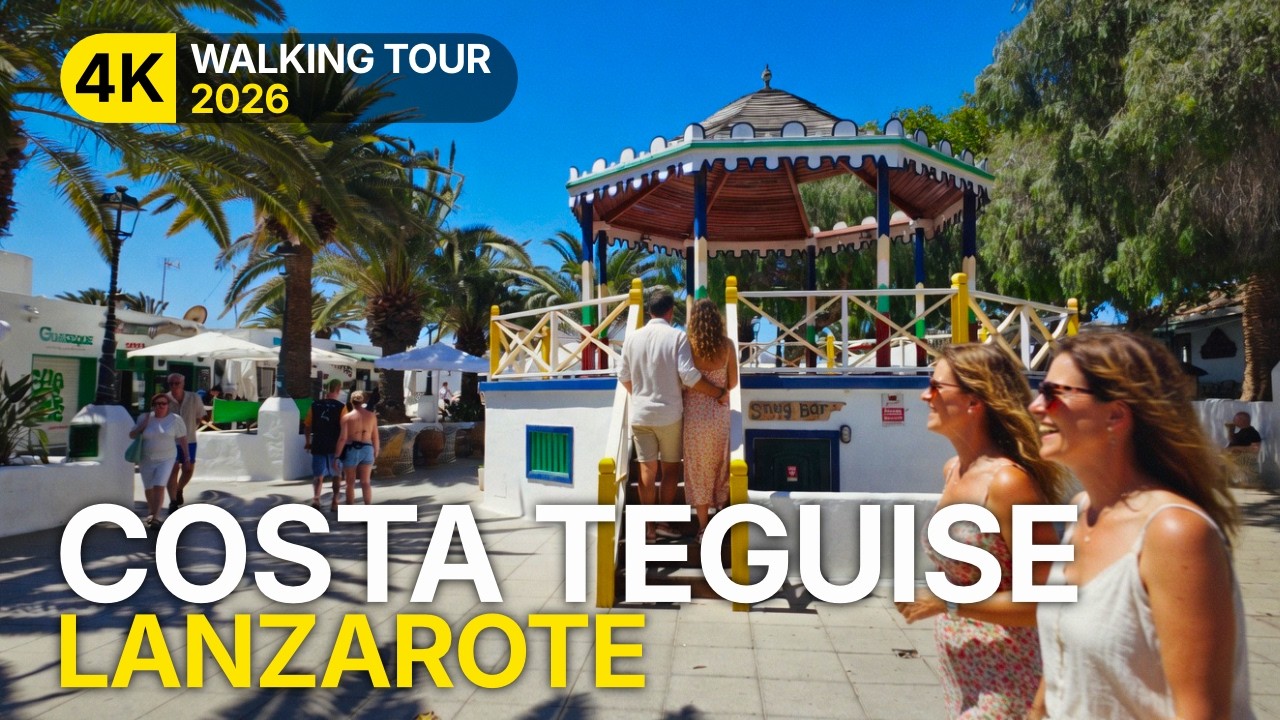 Thursday Afternoon in Costa Teguise, Lanzarote - 4K Walking Tour 2026