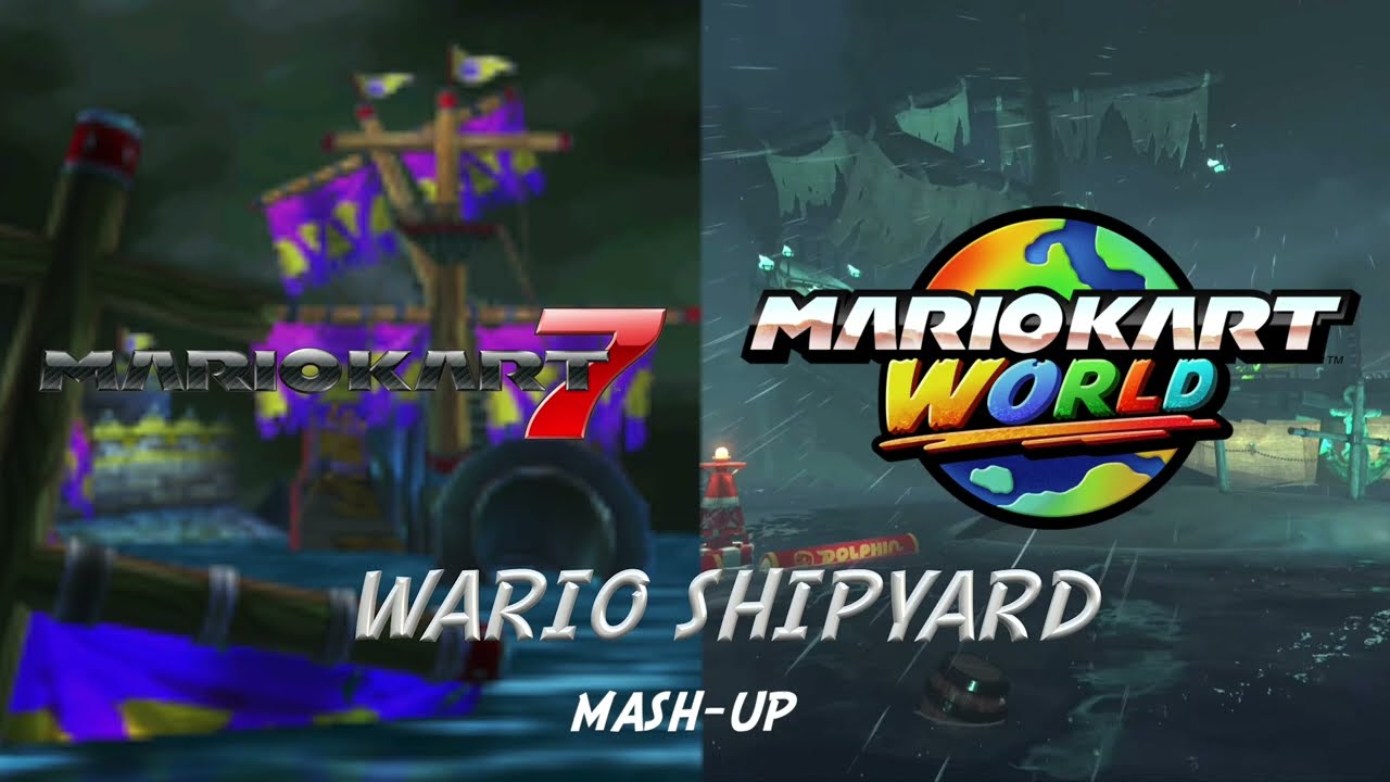 3DS Wario Shipyard Mashup (Mario Kart 7 / Mario Kart World)