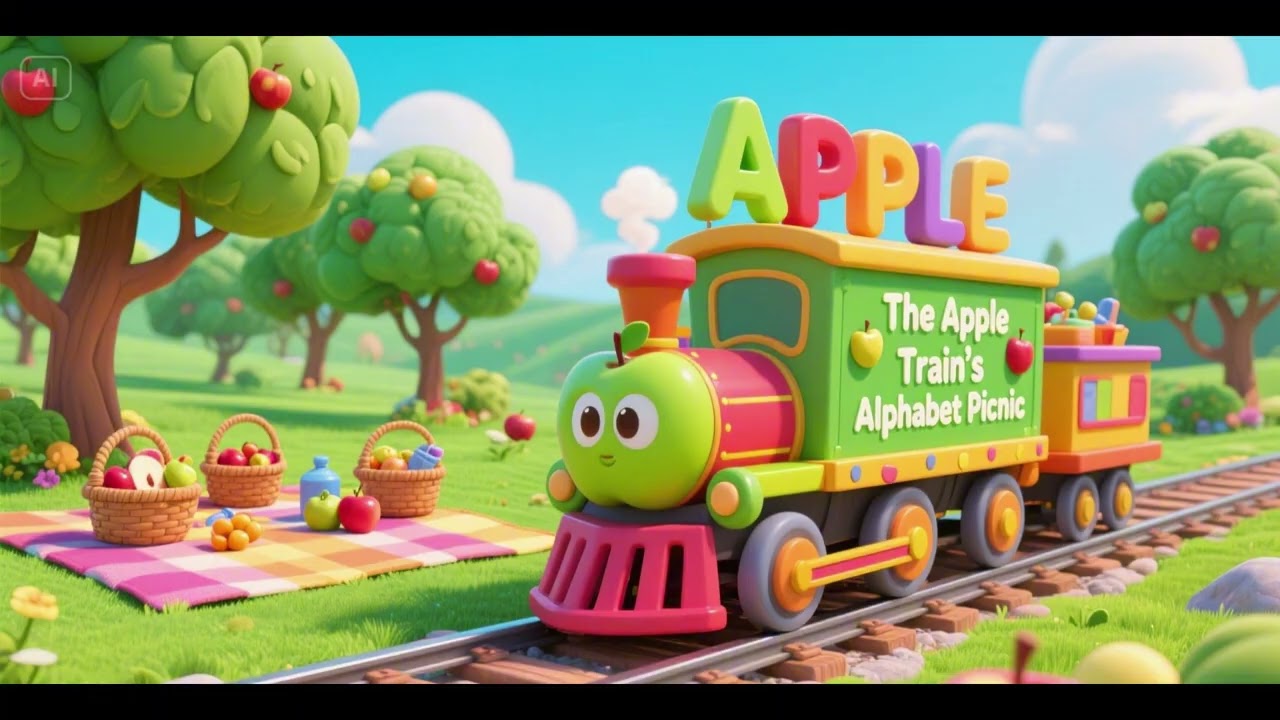 The Apple Train&rsquo;s Alphabet Picnic | ABC Learning Song for Kids 🌈🎶