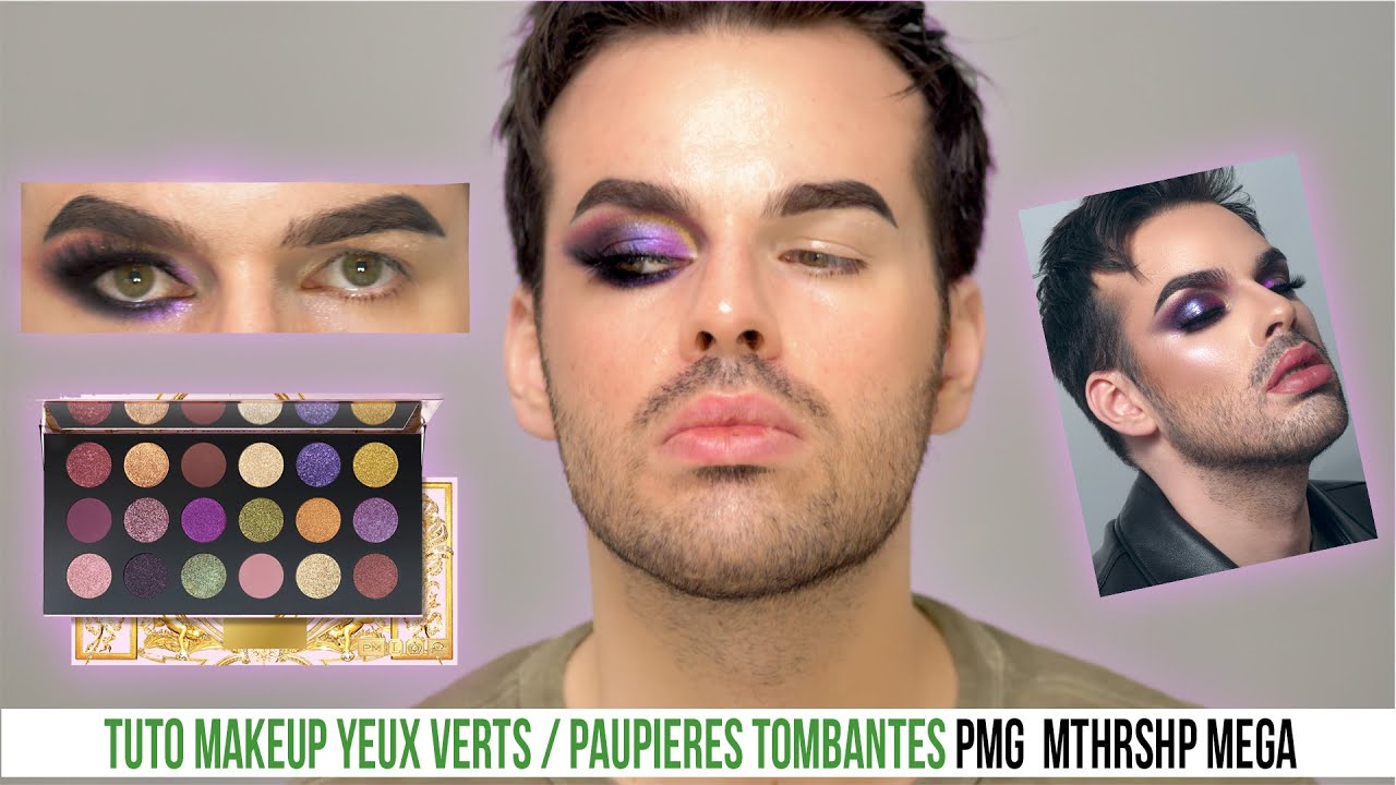 TUTO MAKEUP SPECIAL YEUX VERTS & PAUPIERES TOMBANTES - PMG MTHRSP MEGA CELESTIAL DIVINITY