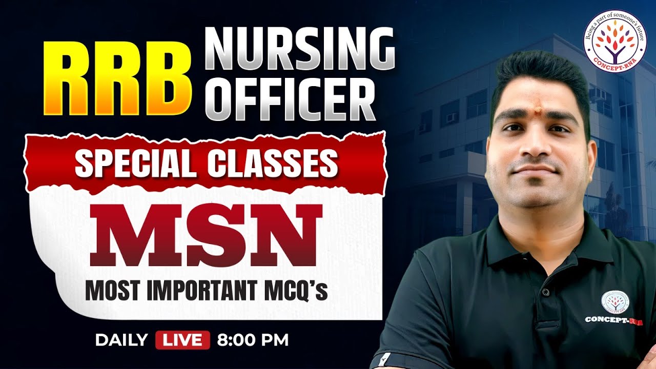 RRB Nursing Officer MSN MCQ | Most Important Questions | Special Class | By Sanjay Sir