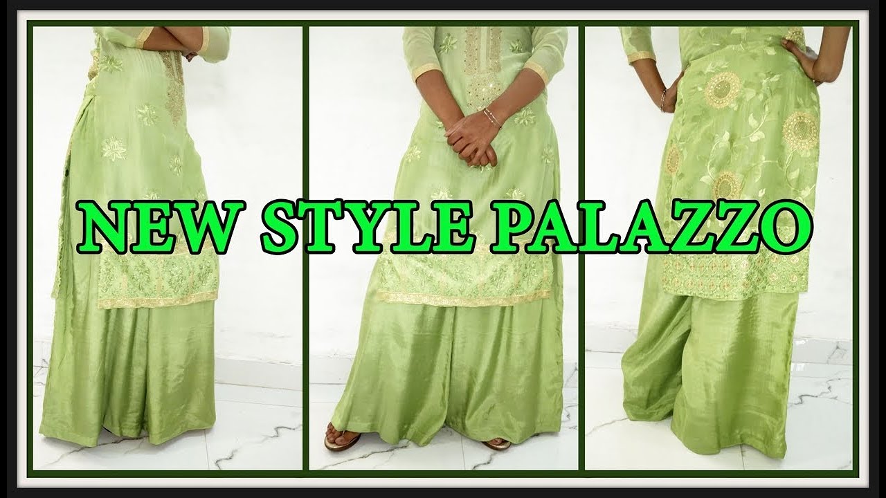 Palazzo in a new style Cutting And Stitching | New Style Palazzo Making | DIY