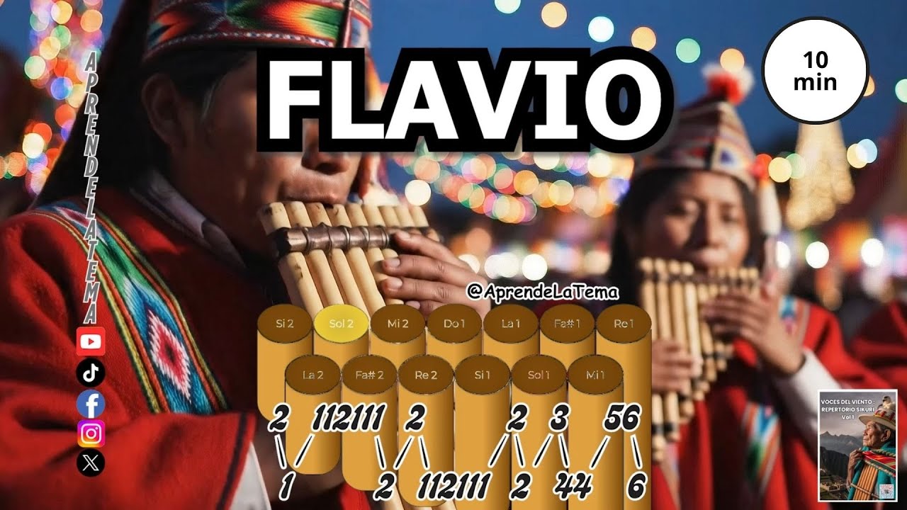 Flavio / Favio - APRENDE ZAMPOÑA NUMEROFONIA Y LETRA TUTORIAL - LEARNING NUMEROPHONIA AND PANPIPE