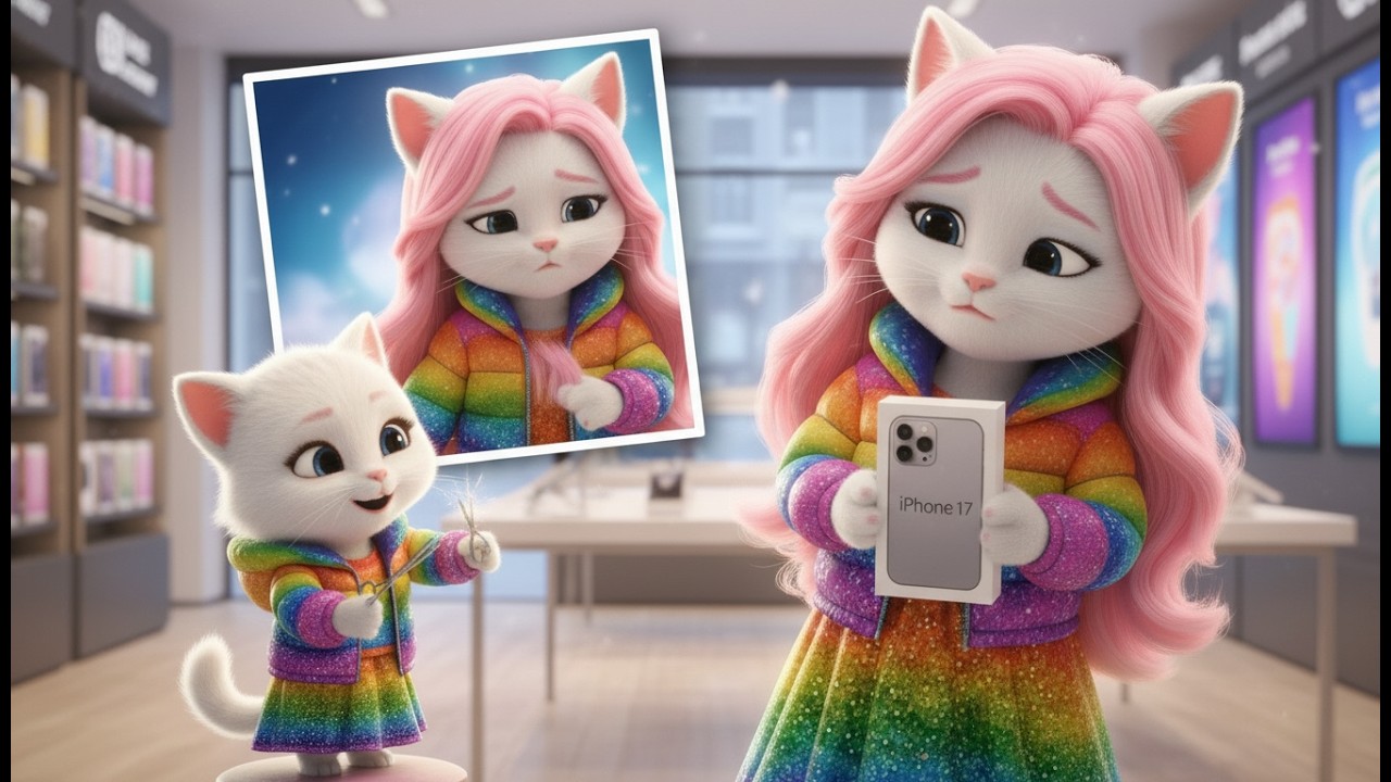 💇🏻‍♀️ Mischievous Little Kitten Cuts Mom’s Hair ✂️ To Buy An iPhone 17| AI Cat Story