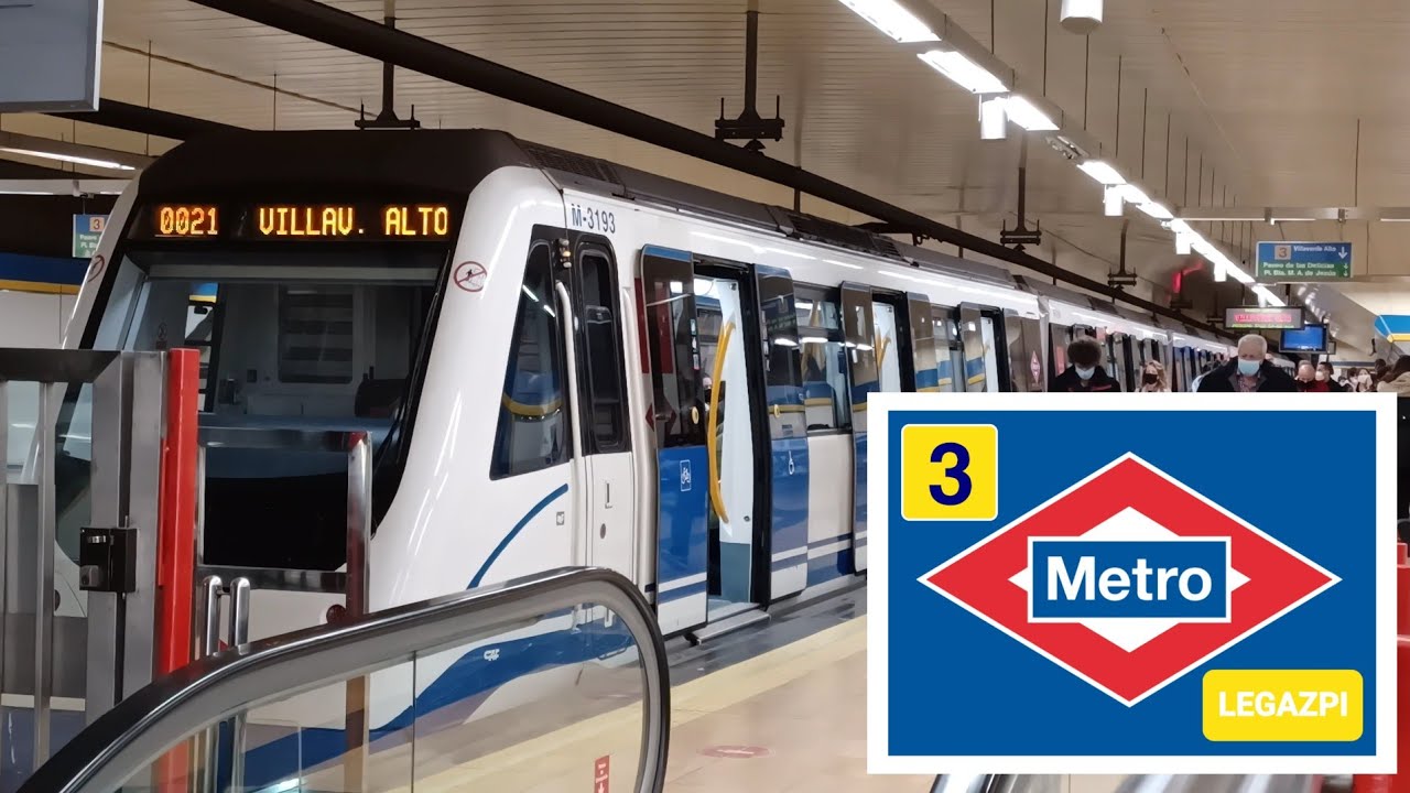 Metro de Madrid L3 - Circulaciones de las (Series 3000 y 3200) en Legazpi - (Parte 2/2)
